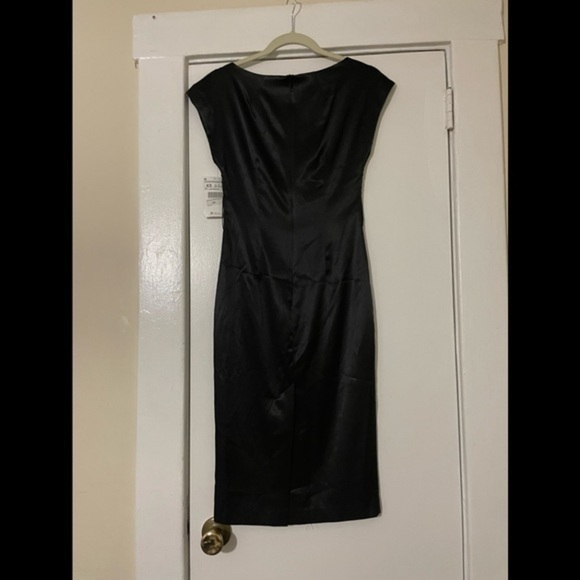 Zara Basic black Satin MIDI Dress Size XS - Picture 12 of 15